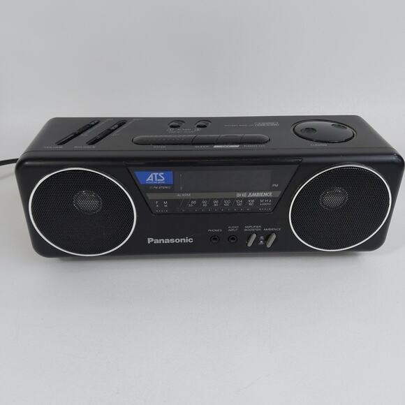 Panasonic RC-X210 Vintage Stereo AM/FM Audio Input Alarm Clock Radio in Black - Picture 1 of 8